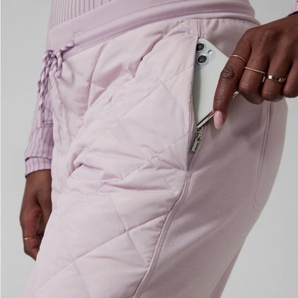 Athleta Apres Ski‎ Down Jogger Pants Shasta Purple size 6 - Picture 6 of 10
